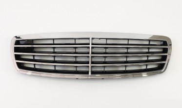 Чорна з хромом решітка для Mercedes E-Class W211 (ASSY Chrome Black) фото