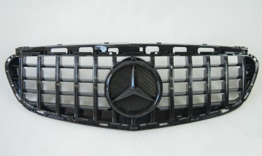 центральная радиаторная решетка для Mercedes E-Class W212 (GT All Black) фото
