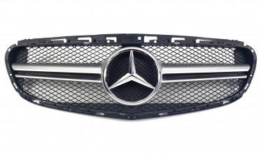 матовая радиаторная решетка для Mercedes E-Class W212 (AMG Matte Silver) фото