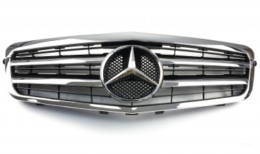 решітка для Mercedes E-Class W212 (CL Chrome Black) фото
