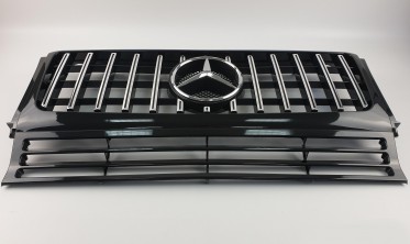 Тюнінгова решітка для Mercedes G-Class W463 (GT Black Chrome) фото