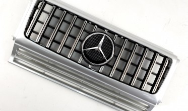 Центральная решетка для Mercedes G-Class W463 (GT Silver Chrome) фото