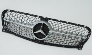радиаторная решетка для Mercedes GLA-Class X156 (Diamond Silver) фото