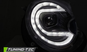 Черные led фары передние MINI COOPER R55, R56, R57, R58, R59 фото