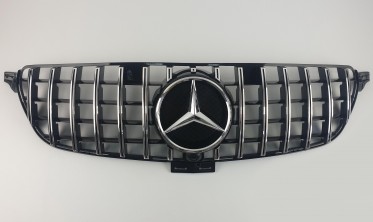 решетка тюнинговая для Mercedes GLE-Class W166 (GT Chrome Black) фото