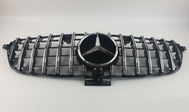 решетка тюнинговая для Mercedes GLE-Class W166 (GT Chrome Black) фото