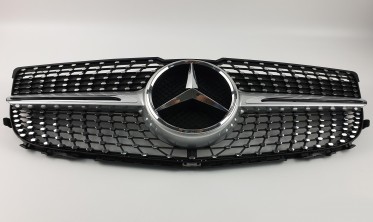 серебрянная решетка радиатора для Mercedes GLK-Class X204 (Diamond) фото