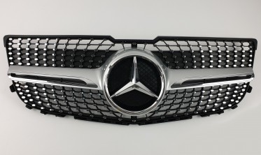 серебрянная решетка радиатора для Mercedes GLK-Class X204 (Diamond) фото