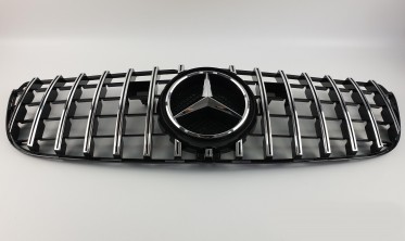 Черная решетка для Mercedes GLS-Class X166 (GT Chrome Black) фото