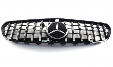 Передняя решетка для Mercedes S-Class Coupe C217 (GT Chrome Black) фото