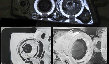 Фары передние тюнинговые VW Passat B5 Engel Eyes хром фото