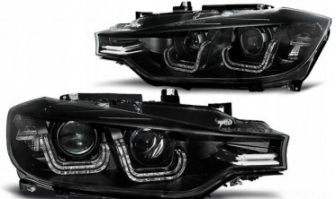 led фари передні BMW 3 F30, F31 із чорним корпусом фото