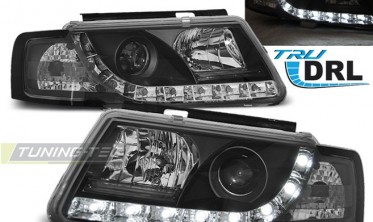 Оптика передняя VW PASSAT B5 3B с функцией DRL черная фото