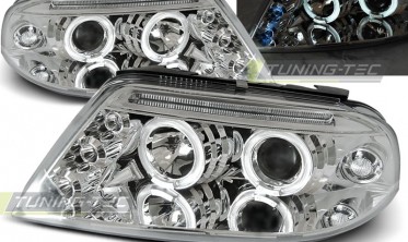 Фары с кольцами VW Passat B5 3BG хром фото