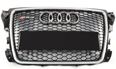 Черная решетка с серой рамкой для Audi A3 в стиле RS3 фото