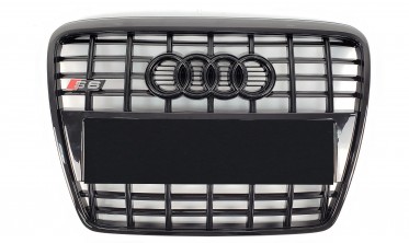 черная радиаторная решетка в стиле S-Line для Audi A6 C6 фото