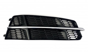 бічні решітки переднього бампера S-Line для Audi A6 C7 (з хром. вставкою) фото