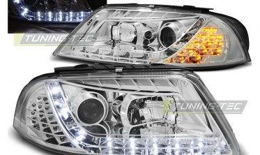 Фары передние VW PASSAT B5+ с LED поворотом, хром фото