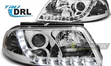 Фари передні VW Passat 3BG B5 з функцією DRL, хром фото