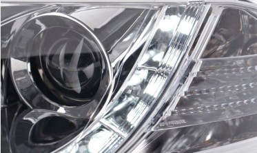 Фари передні VW Passat 3BG B5 з функцією DRL, хром фото