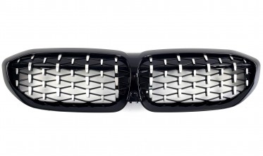 решетки в Diamond стиле для BMW 3 G20/G21 (Silver) фото