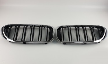 решетки с хром рамкой (ноздри) для BMW 5 G30/G31 фото