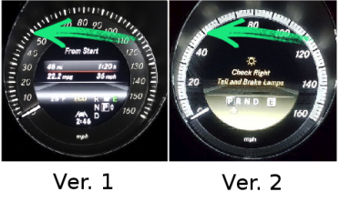 Шкала-заменитель с миль на км Mercedes GLK X204 / CLS W218 / E W212 / C W204 / W207 фото