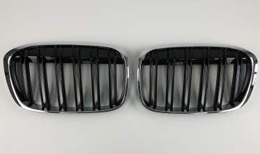 хромовані решітки (ніздрі) для BMW X1 F48 фото