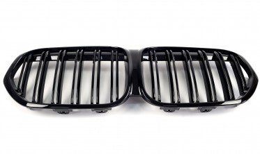 Черные решетки (ноздри) для BMW X1 F48 (M-Look) фото