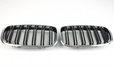 Подвійні решітки (ніздрі) для BMW X5 E70 / X6 E71 (M-Look) фото