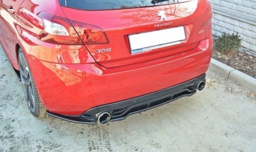 Центральная накладка на задний бампер Peugeot 308 II версия GTI фото