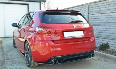Центральный диффузор под задний бампер Peugeot 308 II версия GTI фото