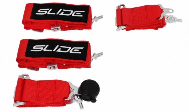 спортивные ремни четырехточечные SLIDE Quick Red фото