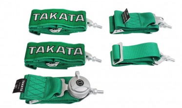 ремни безопасности 5-точечные в стиле Takata harness Green фото