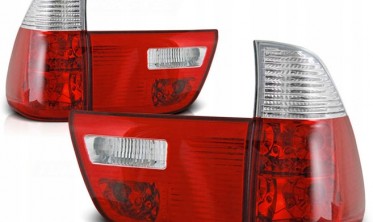Задні ліхтарі BMW X5 E53 червоно-білі тюнінгові фото
