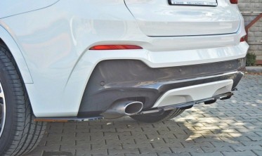 Центральный диффузор заднего бампера BMW X4 F26 M-pack фото