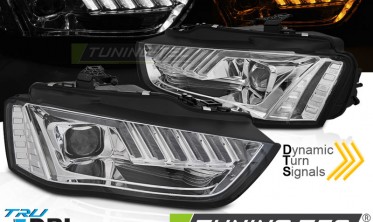 Тюнинговые передние фары AUDI A4 B8 рестайл под заводс. ксенон фото