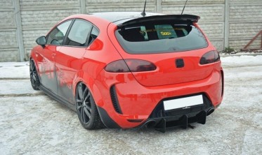 Центральний дифузор заднього бампера Seat Leon mk2 MS Design фото