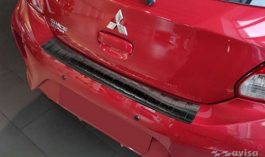 ЗАЩИТНАЯ НАКЛАДКА НА ЗАДНИЙ БАМПЕР Mitsubishi Space Star черная фото
