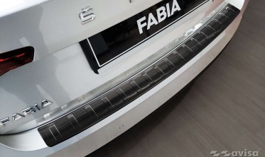 ЗАХИСНА НАКЛАДКА НА ЗАДНІЙ БАМПЕР Skoda Fabia 4 чорна фото