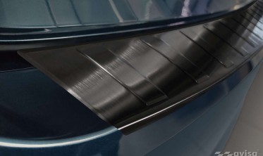 Защитная листва на задний бампер из нержавейки Skoda Octavia 4 Liftback фото