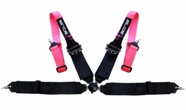 четырехточечные автомобильные ремни SLIDE Quick Pink-Black фото