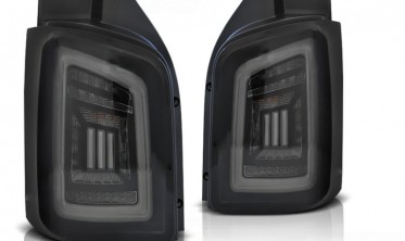 Тюнинговые задние стопы (фонари) VW T5 SMOKE BLACK WHITE фото