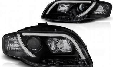 передні тюнінгові фари AUDI A4 B7 TUBE LIGHT фото
