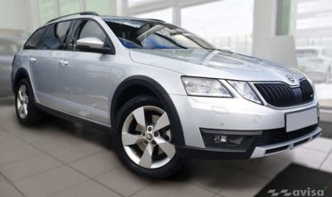 защитная накладка на задний бампер Skoda Octavia 3 Scout фото