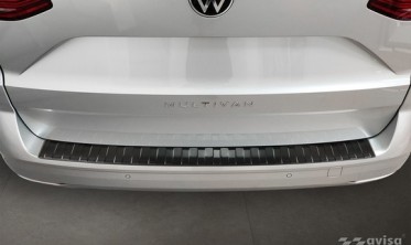 Захисна накладка з нержавіючої сталі на задній бампер Volkswagen Multivan T7 фото