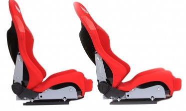 Спортивні склопластикові сидіння LOW MAX K608 Welur Bride Red фото