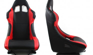 Спортивне сидіння (ківш) MONZA RACE PLUS RED, екокожа фото