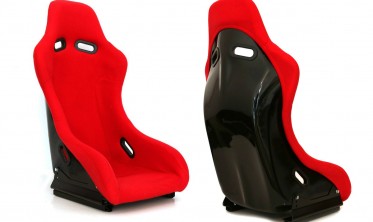 Нерегулируемые спортивные сиденья (ковши) GTR Plus, красная ткань  фото