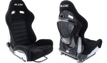 Спортивні регульовані сидіння для авто SLIDE X3 замш Black L фото